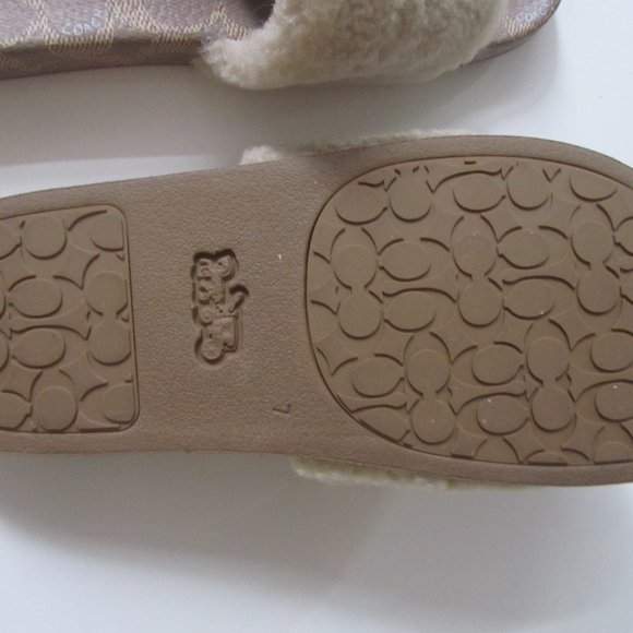 BRAND NEW IN BOX Coach Ulla Shearling Slide - W Size 7 - Picture 4 of 6